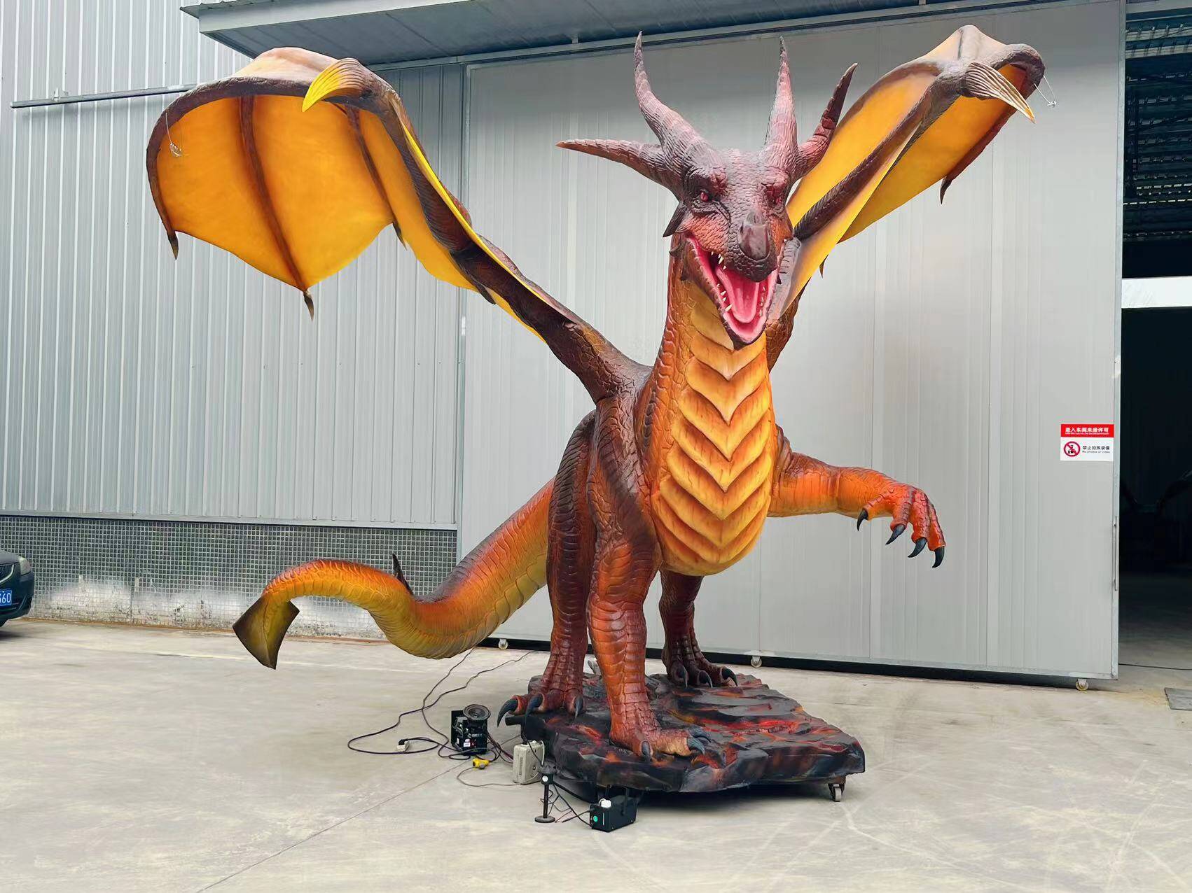 Smoke-breathing Simulated Dragon