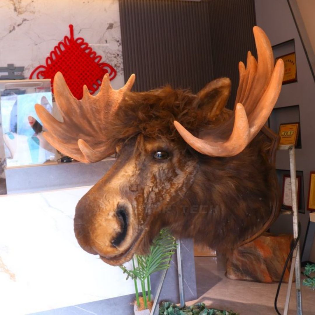 Moving Moose Head